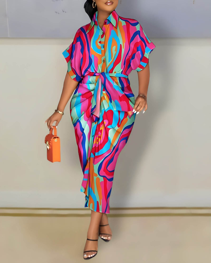 Vestido Longo com Abotoamento Tallis