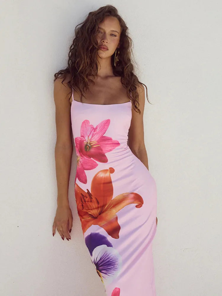 Vestido Longo Estampado Elizabeth