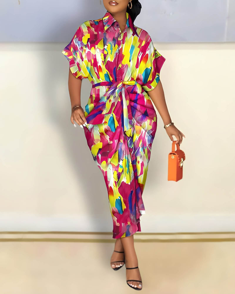 Vestido Longo com Abotoamento Tallis