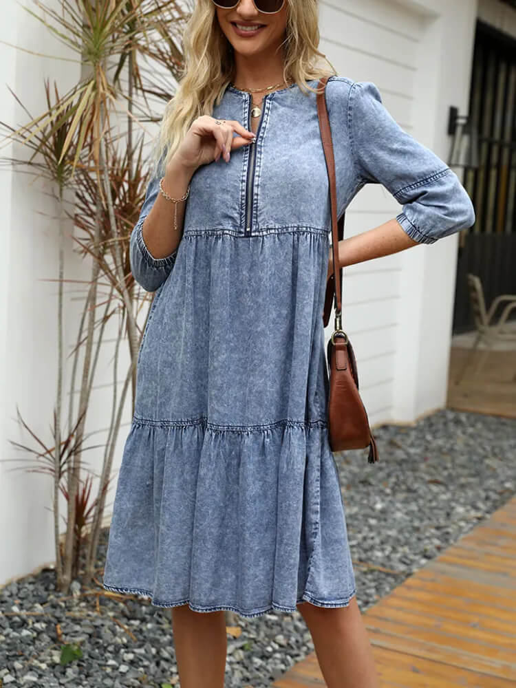 Vestido Mídi Jeans Mireia
