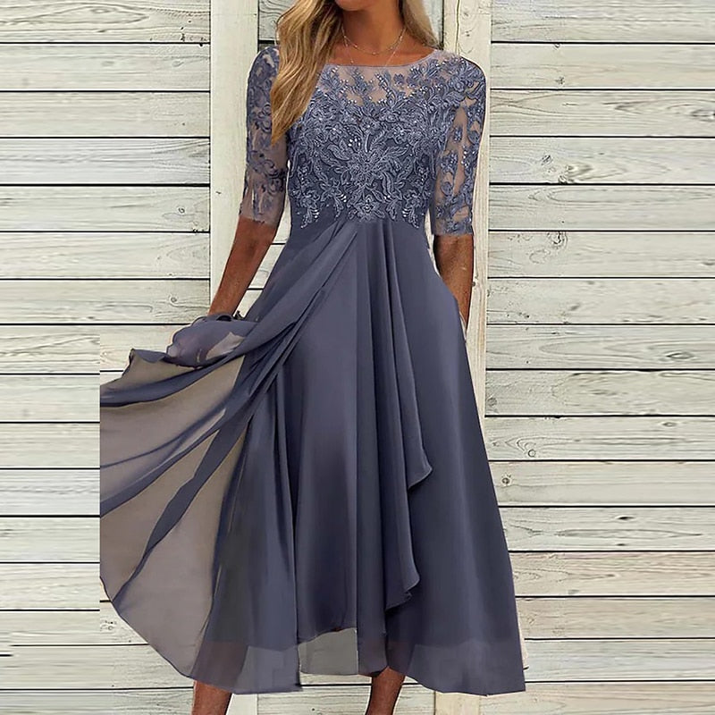 Vestido Mídi Elegante Aveline