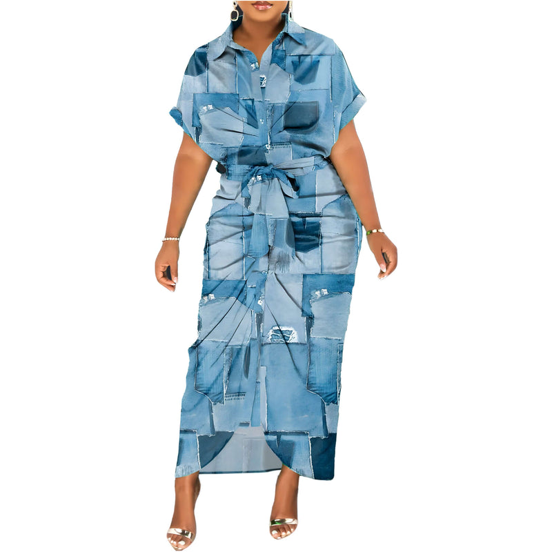 Vestido Longo com Abotoamento Tallis